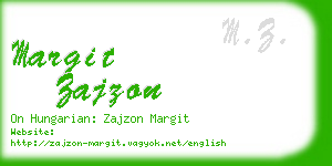margit zajzon business card